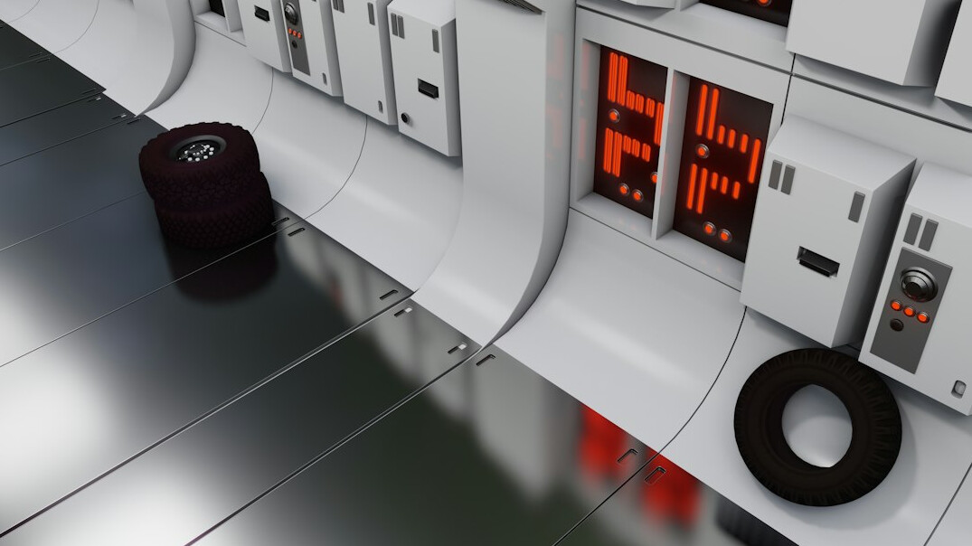 futuristic tech lab