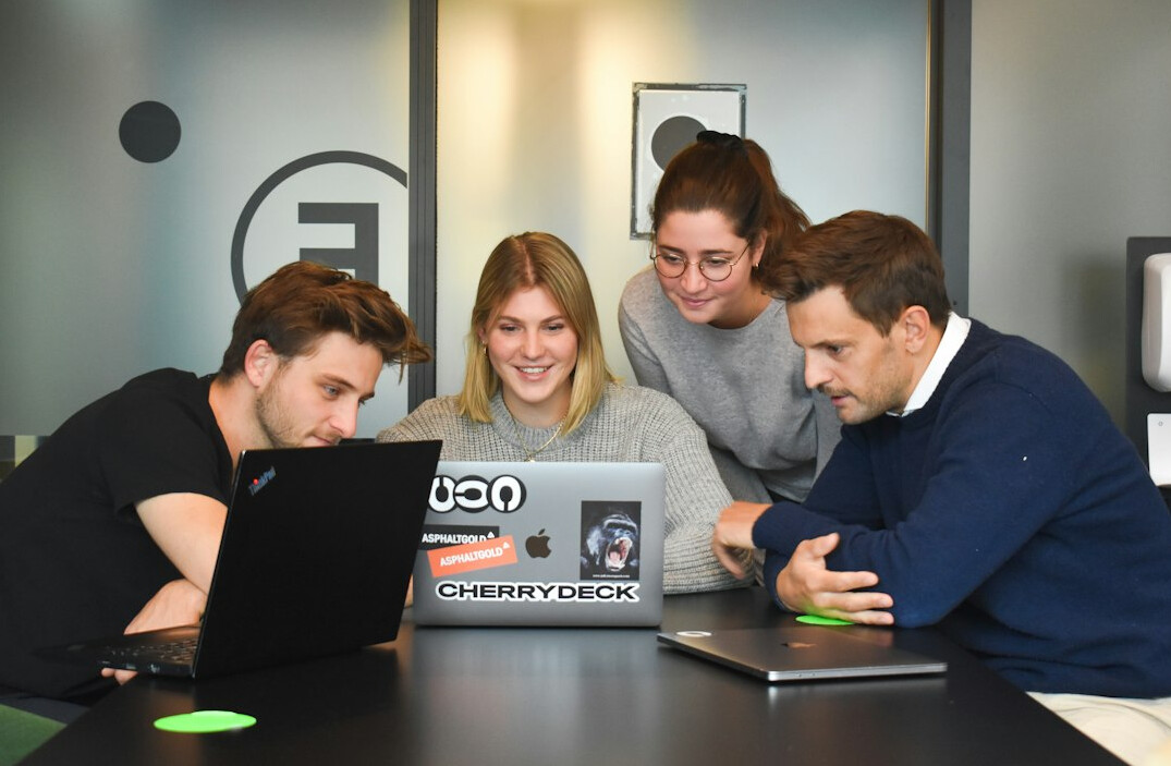 team of coders collaborating